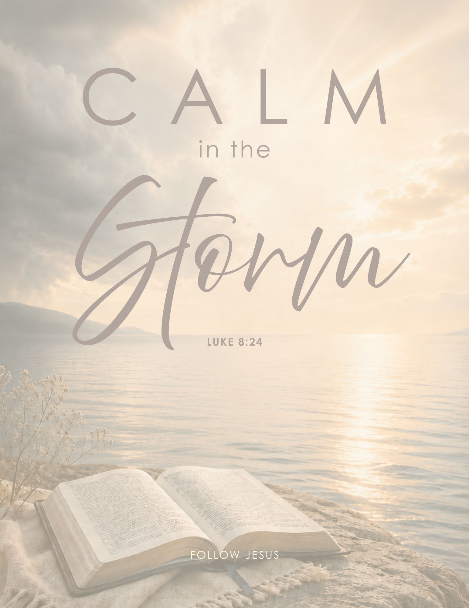 Freebie | Calm in the Storm |  Luke 8:24 KJV