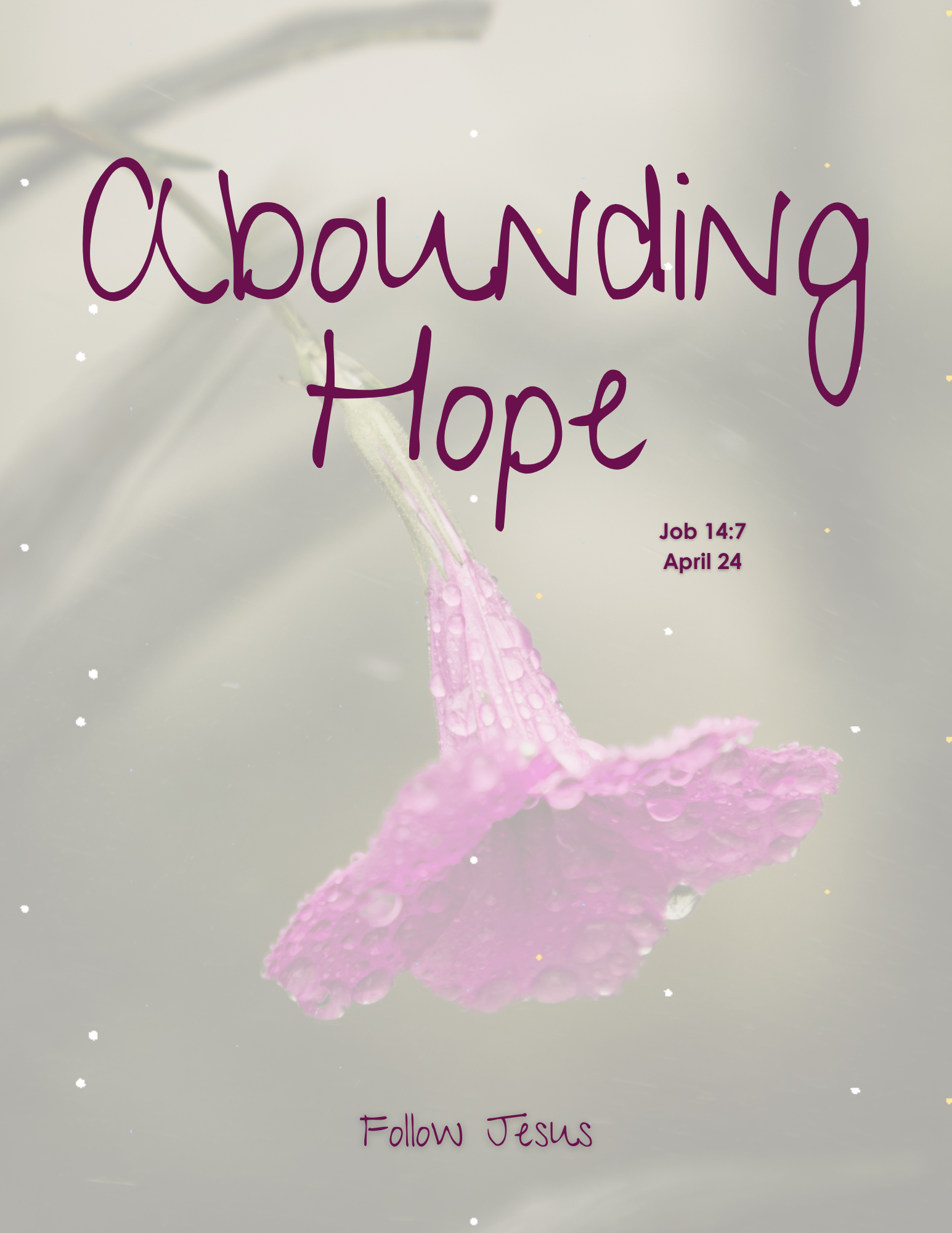 Day 24 | Abounding Hope | Job 14:7