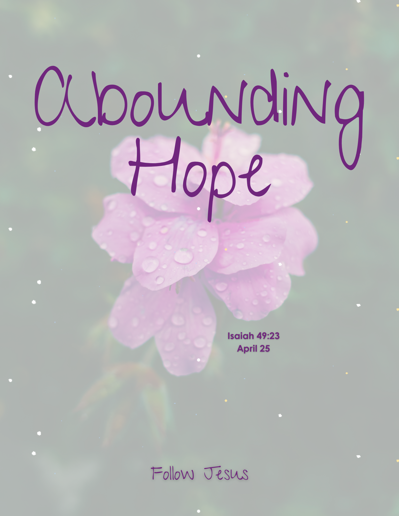 Day 25 | Abounding Hope | Isaiah 49:23