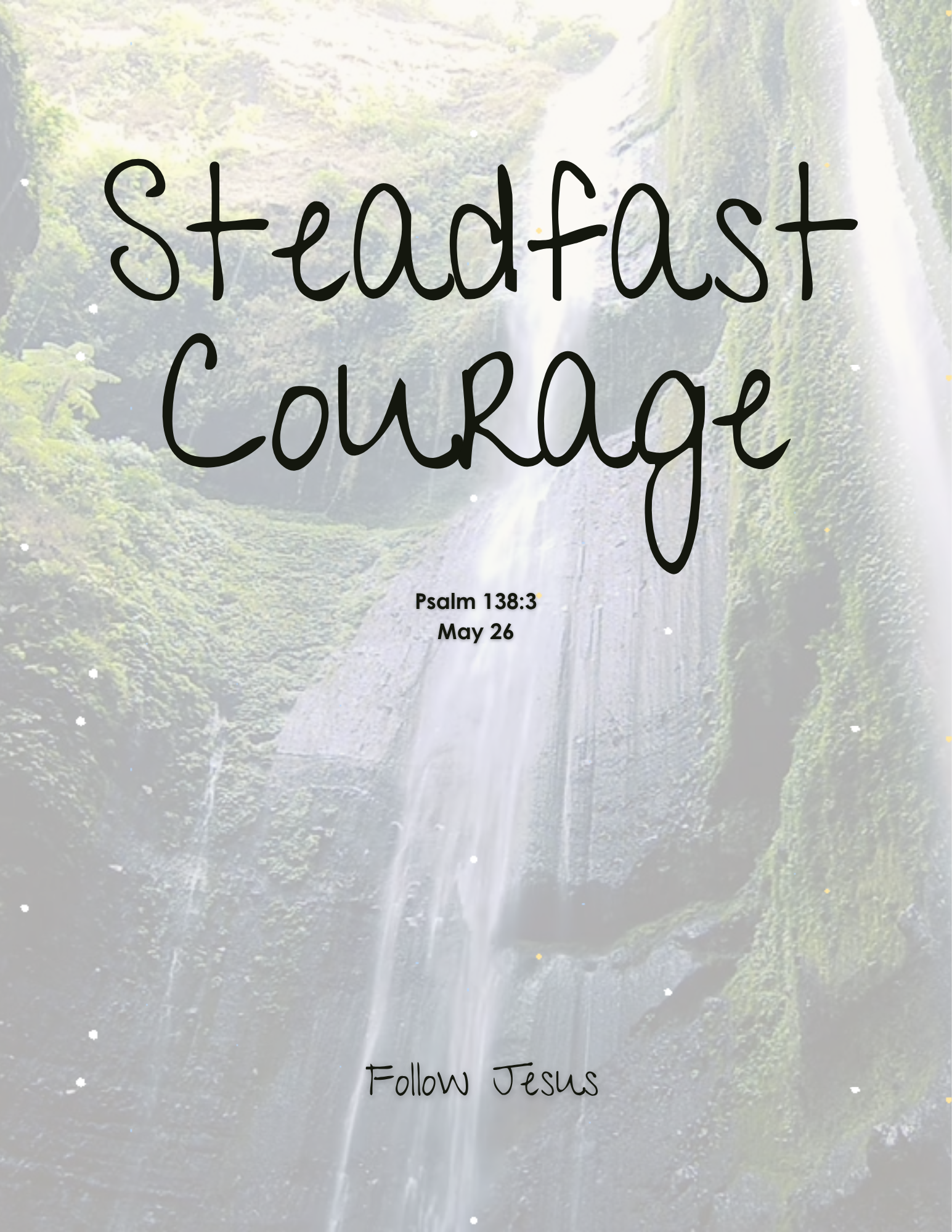 Day 26 | Steadfast Courage | Psalm 138:3